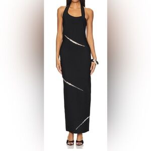 Herve Leger  CBP8476999 The Lennox Gown crystal  NWT